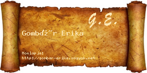 Gombár Erika névjegykártya